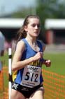 Lydia Turner (Birtley) wins the under-17s 3000 metres with a championship record.
